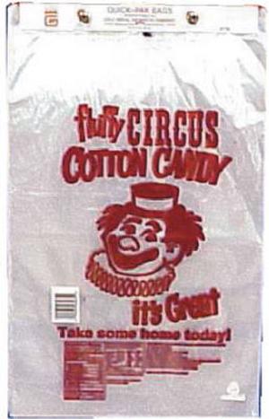 Clown Print Cotton Candy Pak Bags (100 Ct. Pack)